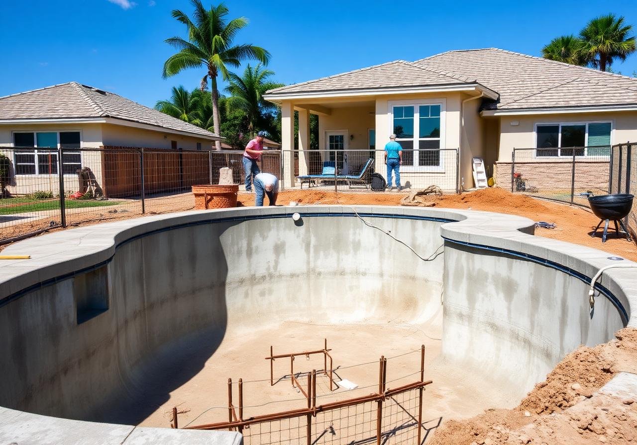 New pool construction